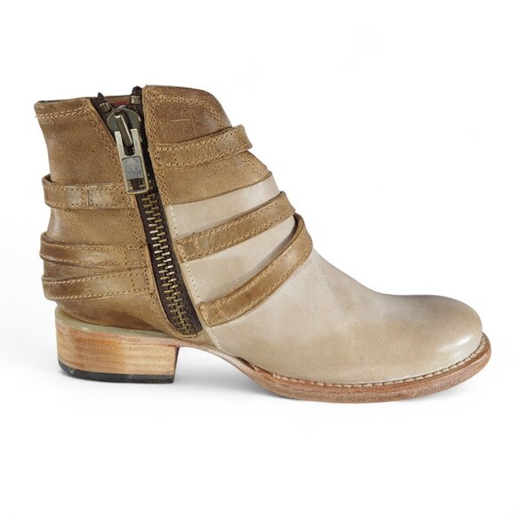 Freebird by Steven Belfast Leather Ankle Boots Women's 6 Cream - Picture 7 of 11